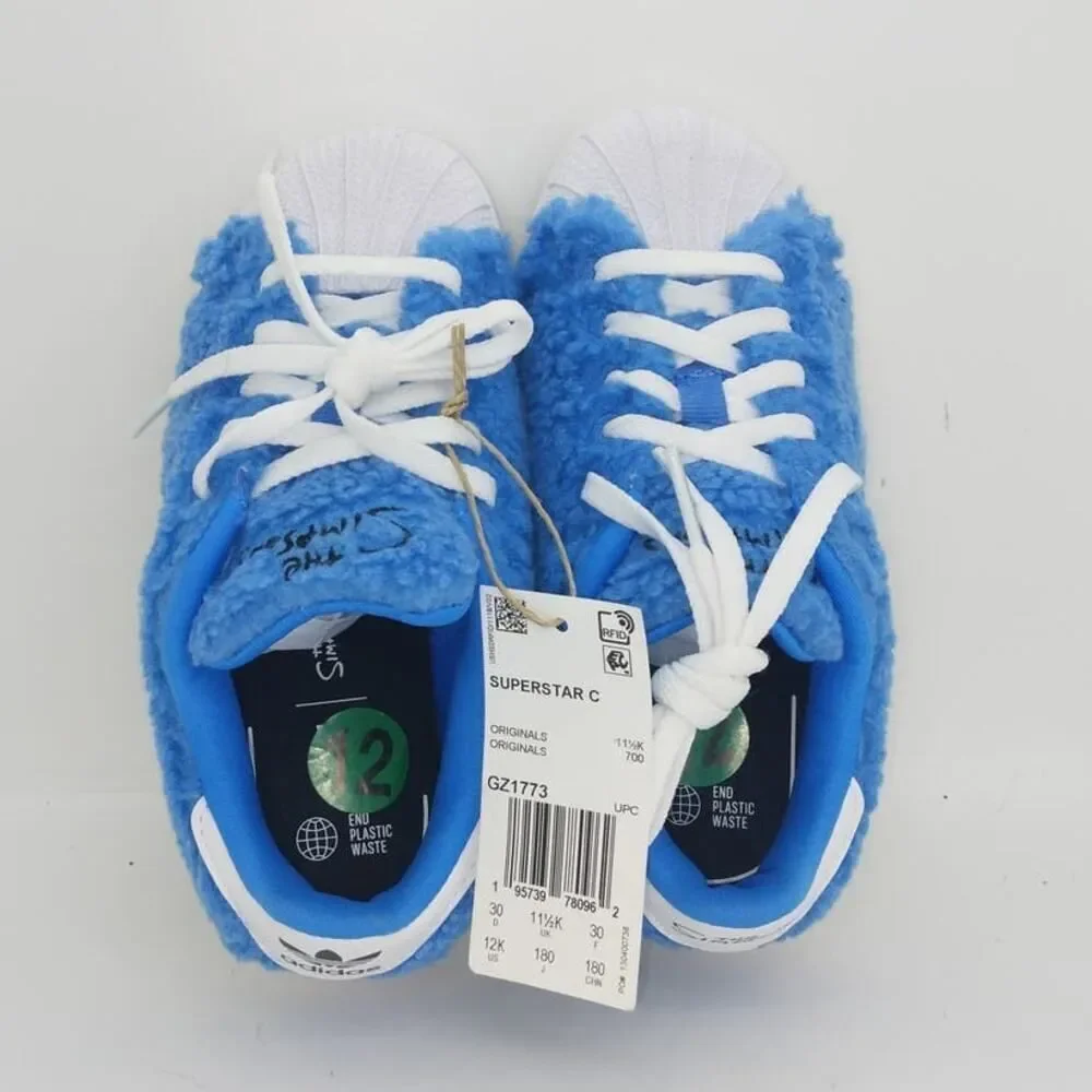 ADIDAS The Simpsons Marge Superstar Kids New Blue w/Graphics Sneakers - sz. 12K